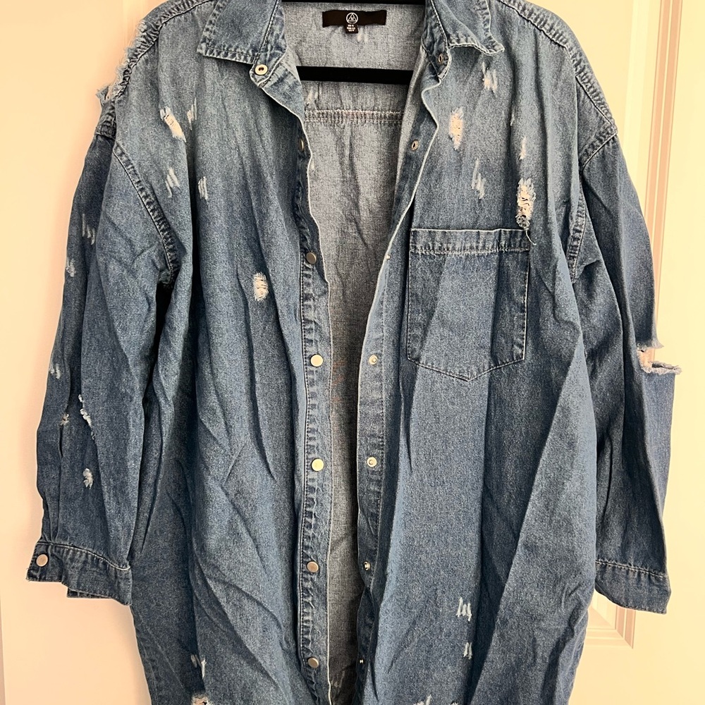 Distressed Denim Shirt